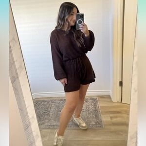 Amazon Women's Brown Shorts Set